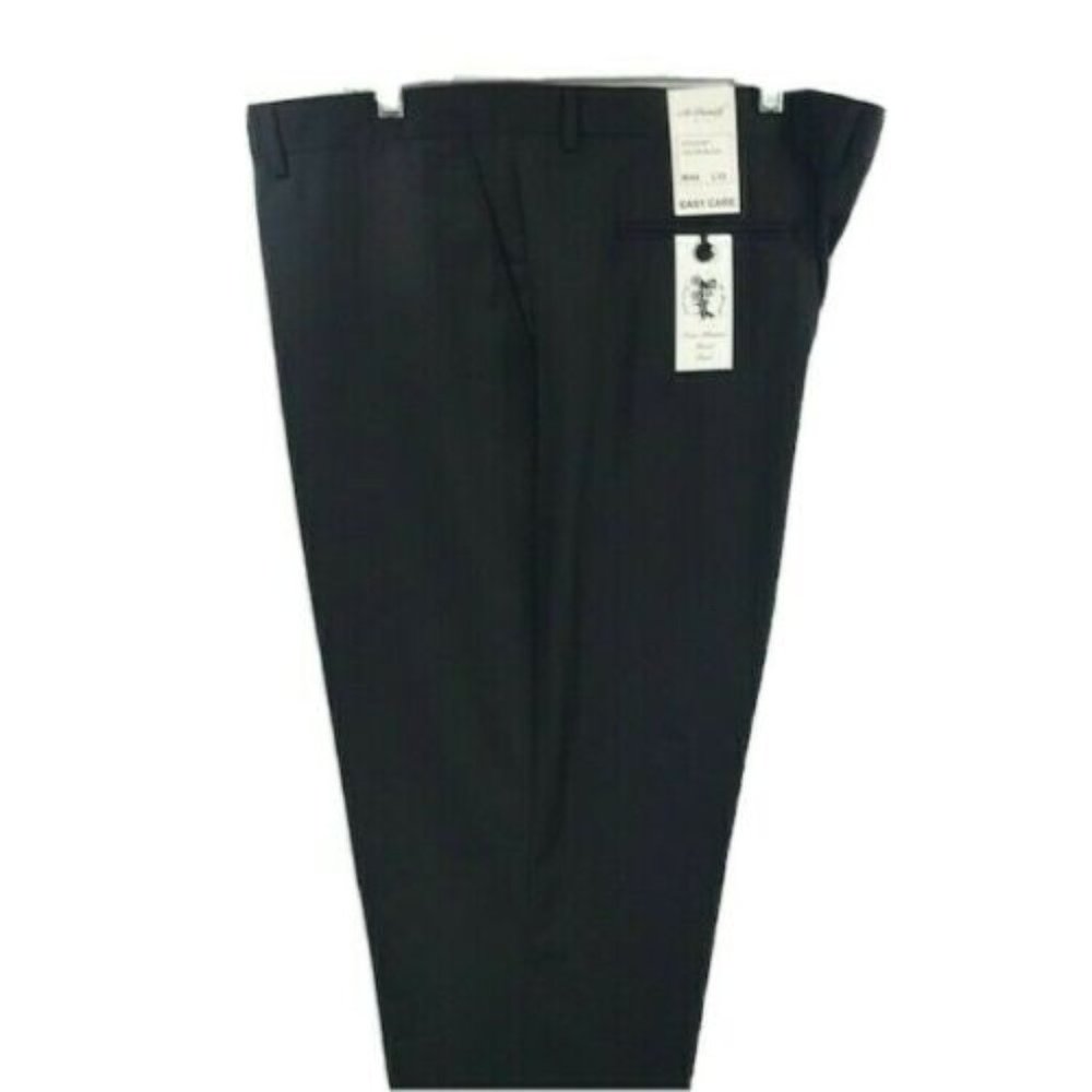 St. Patrick Men's Black Dress Pants Flat Front Modern Fit Sizes 48" or 54"